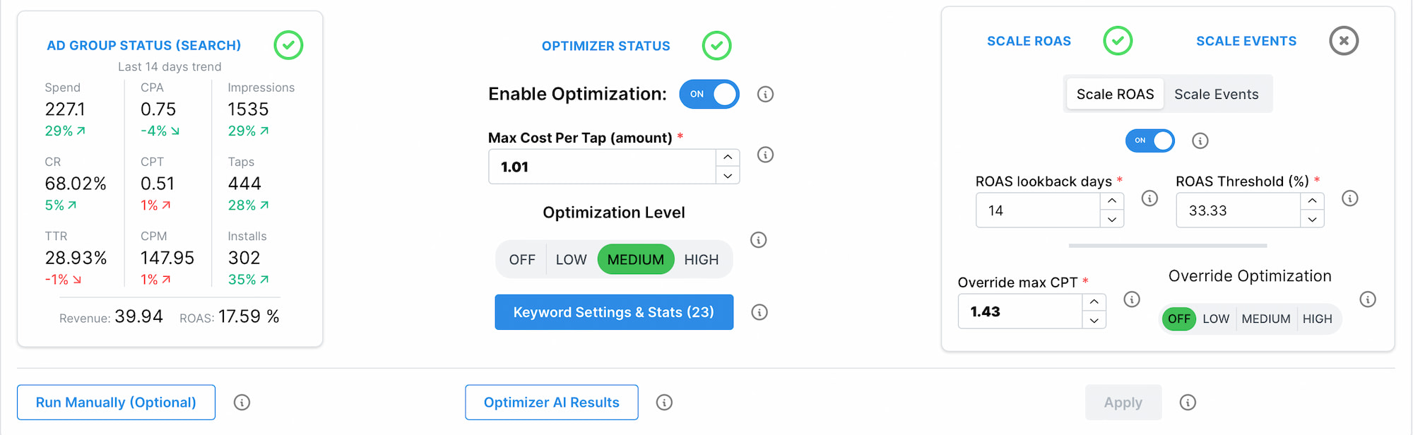 Apple Search Ads -Optimize Cost and Scale ROAS with AI in seconds